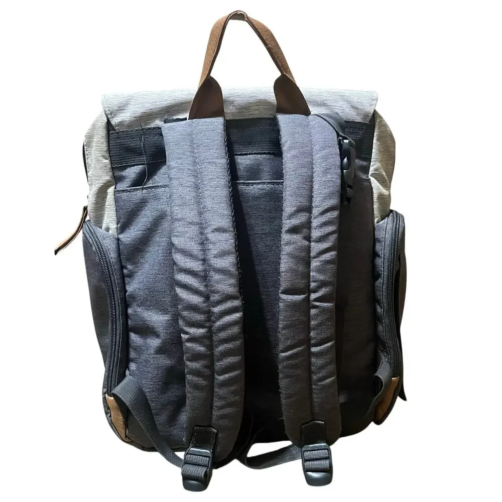 Eddie Bauer Cascade First Adventure Backpack Baby Diaper Bag - Gray 90347 EUC!